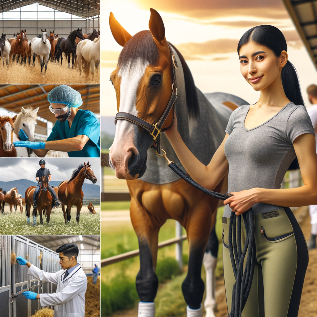 Equestrian instructing Quarter Horse during training, showcasing lifestyle integration, horse care, horse riding, and Quarter Horse breeding for an equestrian lifestyle