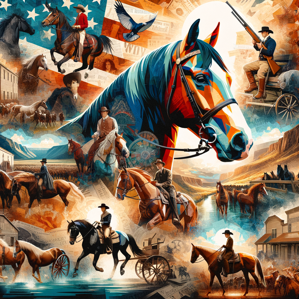 Collage highlighting the rich history and lineage of famous American Quarter Horses, showcasing notable bloodlines and historical events in Quarter Horse breed history.