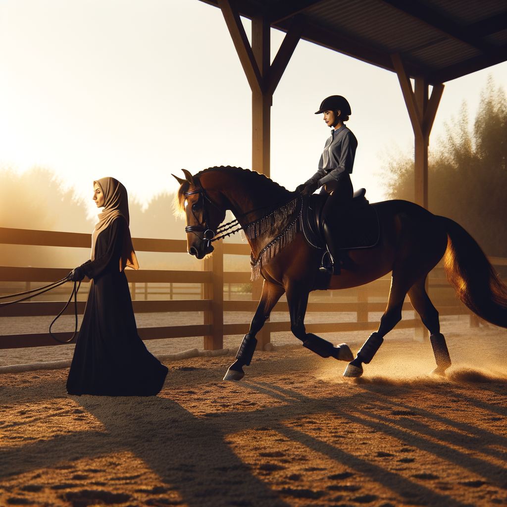 Professional equestrian trainer demonstrating advanced Quarter Horse training techniques to enhance performance and improve horse training methods in an outdoor arena