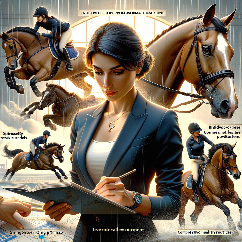 Equestrian balancing Quarter Horse training and horse riding leisure activities, showcasing work-life balance, Quarter Horse care, and maintaining horse health in the equestrian lifestyle