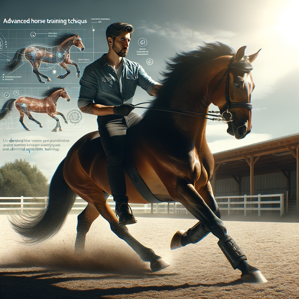 Professional equestrian demonstrating advanced Quarter Horse training techniques to maximize horse potential and improve Quarter Horse performance