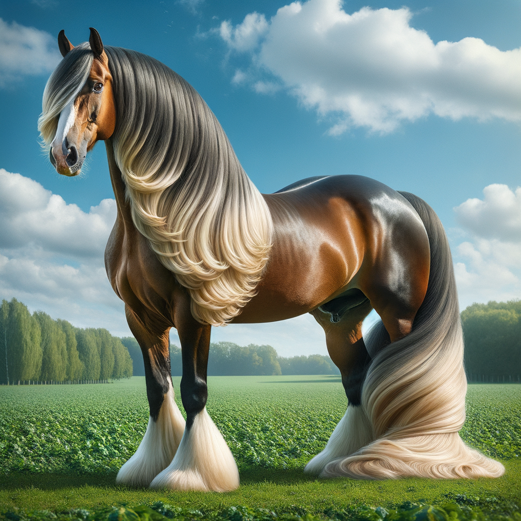 Well-groomed Quarter Horse with a thick, shiny mane and tail in a lush pasture, showcasing effective mane and tail growth techniques and natural remedies.